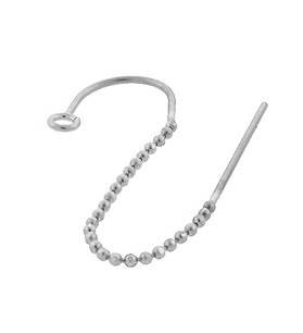 14kw u-threader bead chain earwire earring