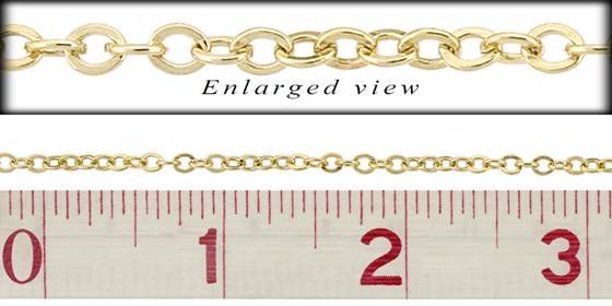 gf 2.9mm chain width flat oval cable chain