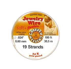 19 strands griffin jewelry wire 0.024inx100ft