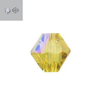 4mm light topaz aurore boreale 5328 swarovski bead