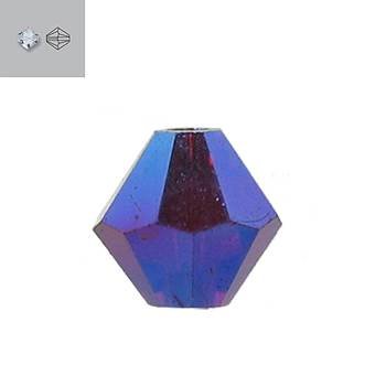 4mm garnet aurore boreale 2x 5328 swarovski bead