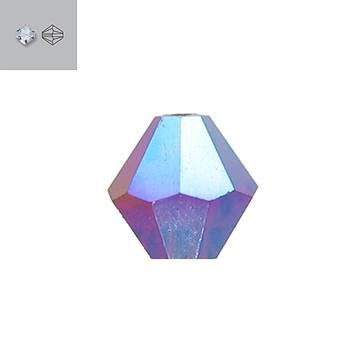 4mm siam aurore boreale 2x 5328 swarovski bead