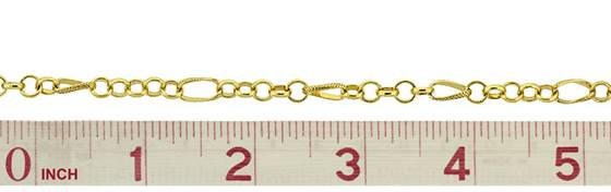 vermeil knurl figure 8 cable chain