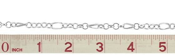 sterling silver knurl figure 8 cable chain