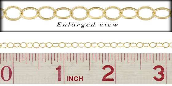 gf 3.6mm chain width flat round cable chain
