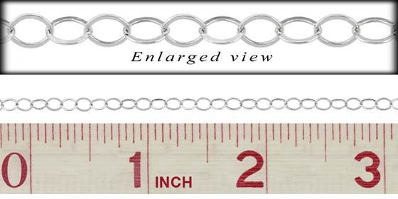 ss flat round cable chain