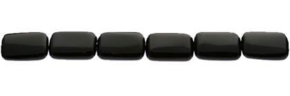 13x18mm rectangle black agate bead