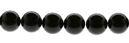 8mm round black agate bead