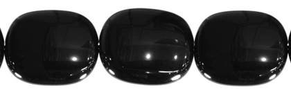 18x24mm tv-face black agate bead