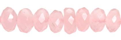 Rose Quartz Bead Roundel Faceted Gemstone