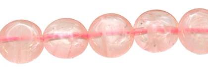 Rose Quartz Bead Coin Shape Gemstone