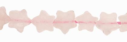 6mm flat star rose quartz bead