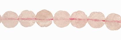 10mm flower rose quartz bead