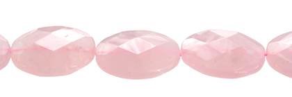 24x30mm oval faceted rose quartz bead