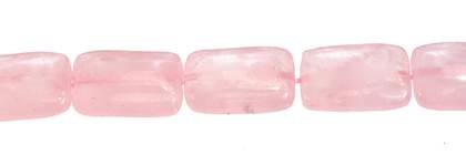 10x14mm rectangle rose quartz bead
