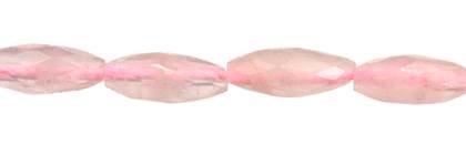 5x12mm rice faceted rose quartz bead