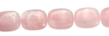 24x28mm tv-face rose quartz bead