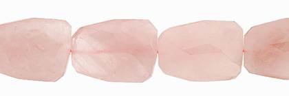 18x25mm wave ladder faceted drill through rose quartz bead