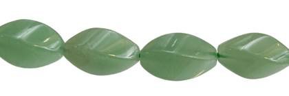 8x18mm 4-twist aventurine bead