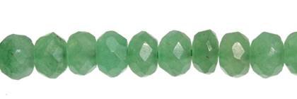 14mm roundel faceted aventurine bead
