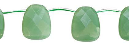 Aventurine Bead Topside Hole Faceted Ladder Shape