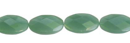 25x35mm oval faceted aventurine bead