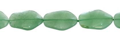 18x25mm wave oval drill through aventurine bead