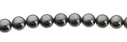 6mm round hematine bead