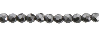 Hematine Bead Ball Faceted Shape