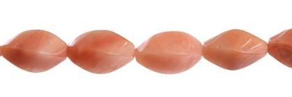 8x18mm four twist pink aventurine bead