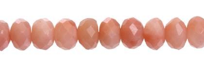 4mm roundel faceted pink aventurine bead