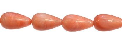 8x12mm drop drill through pink aventurine bead