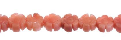 10mm flower pink aventurine bead