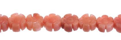 10mm flower pink aventurine bead