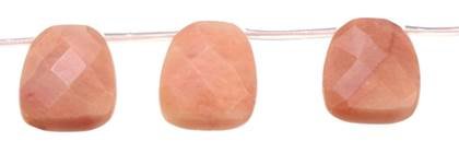 30x40mm ladder faceted top drill pink aventurine bead