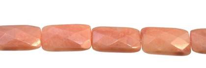 10x14mm rectangle faceted pink aventurine bead