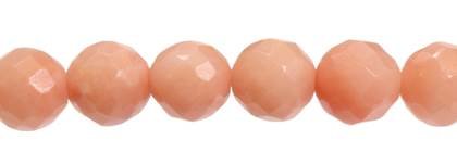8mm round faceted pink aventurine bead