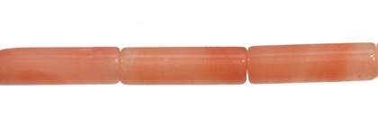4x13mm round tube pink aventurine bead