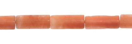 4x13mm square tube pink aventurine bead