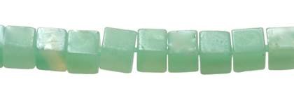 4mm cube drill through amazonite bead