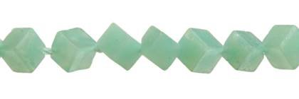 4mm dice corner drill through amazonite bead