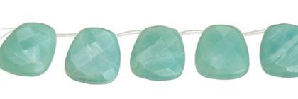 30x40mm ladder faceted top drill amazonite bead