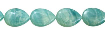 13x18mm pear drill through amazonite bead