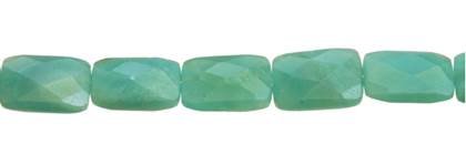 18x25mm rectangle faceted amazonite bead