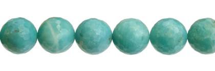 12mm round faceted amazonite bead