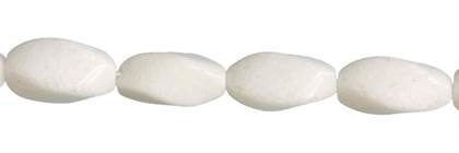 8x16mm four twist white jade bead