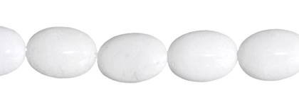 White Jade Bead Oval Shape Gemstone
