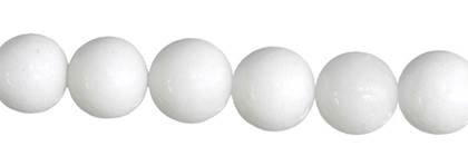 12mm round white jade bead