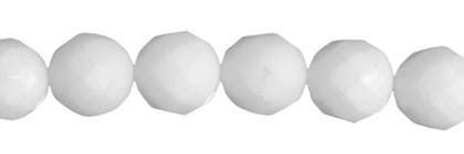 White Jade Bead Ball Shape Faceted Gemstone