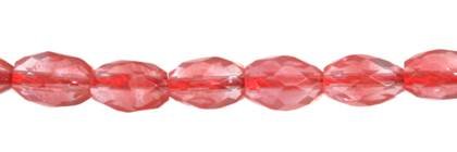6x8mm barrel faceted cherry quartz bead